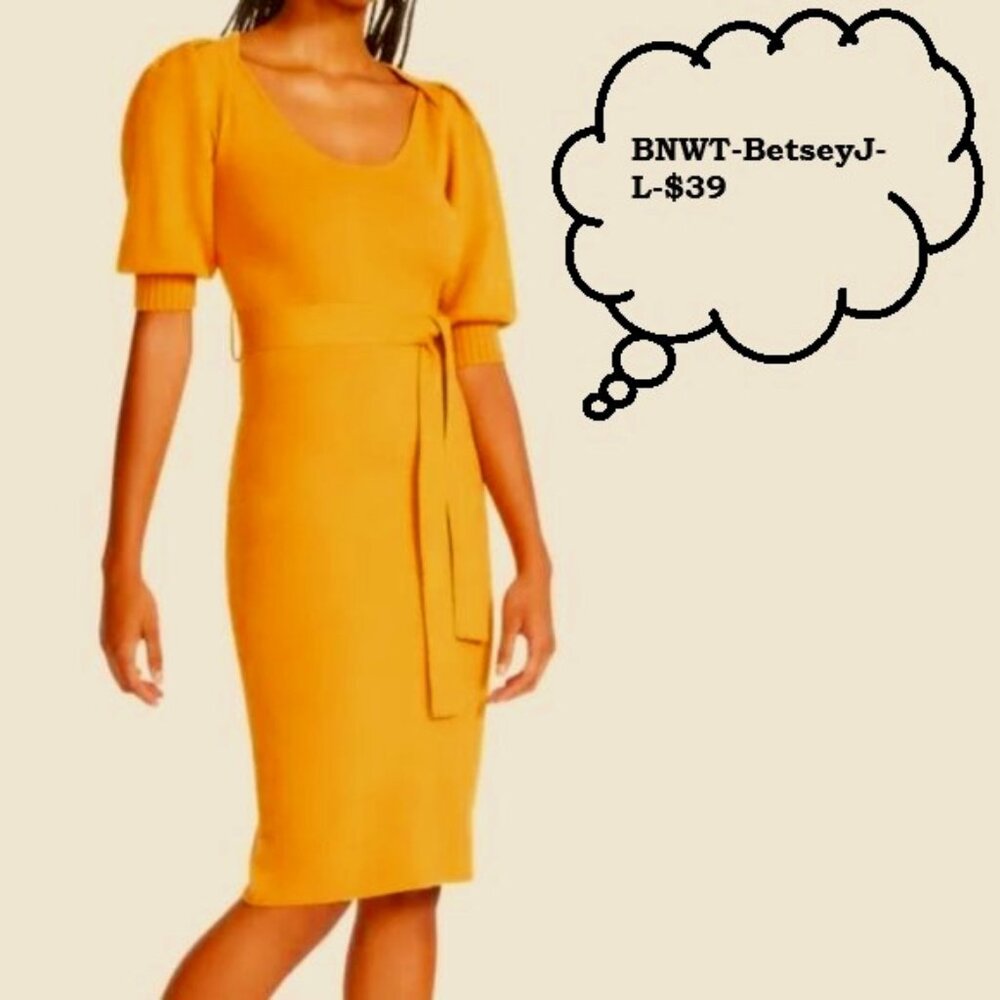 BNWT BETSEY JOHNSON sweater dress in autumn blaze color (L)